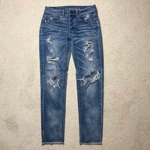 American Eagle Tomgirl Buttonfly Jeans 0 Stretch